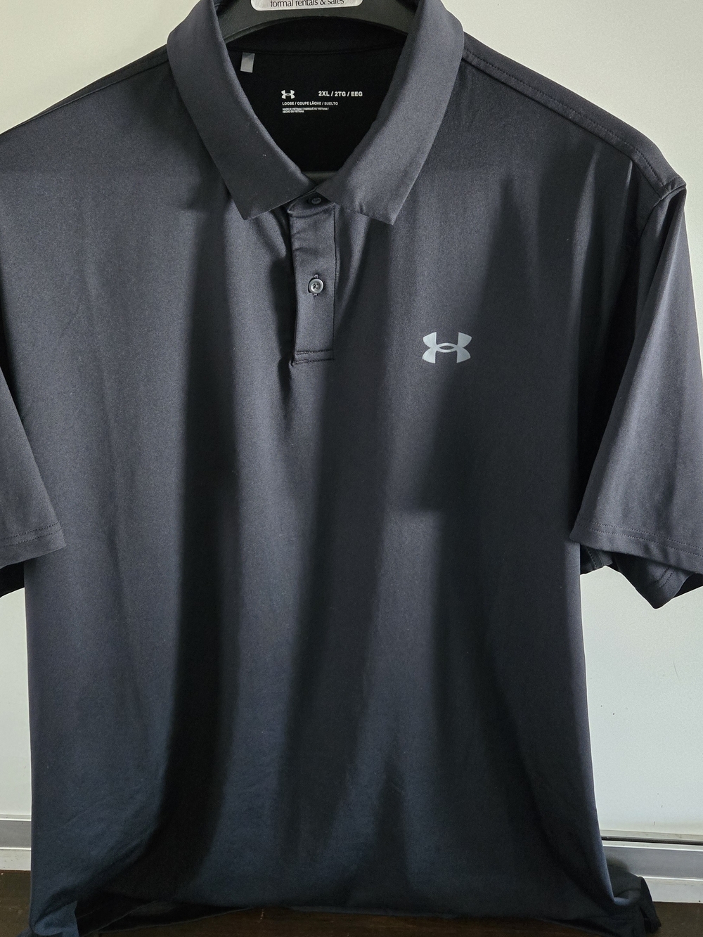 Under Armour Men's Black Polo Shirt - Moisture-Wicking Performance XXL